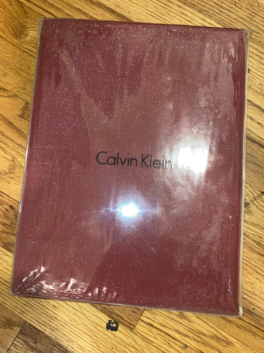 Calvin Klein Subtle Shine Table Cloth Cranberry Red - 60” x 144” - NIP